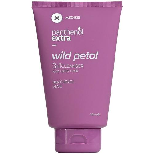 Medisei Panthenol Extra Wild Petal 3in1 Cleanser Γυναικείο Αφρόλουτρο - Σαμπουάν για Πρόσωπο - Σώμα - Μαλλιά με Floral Άρωμα 200ml